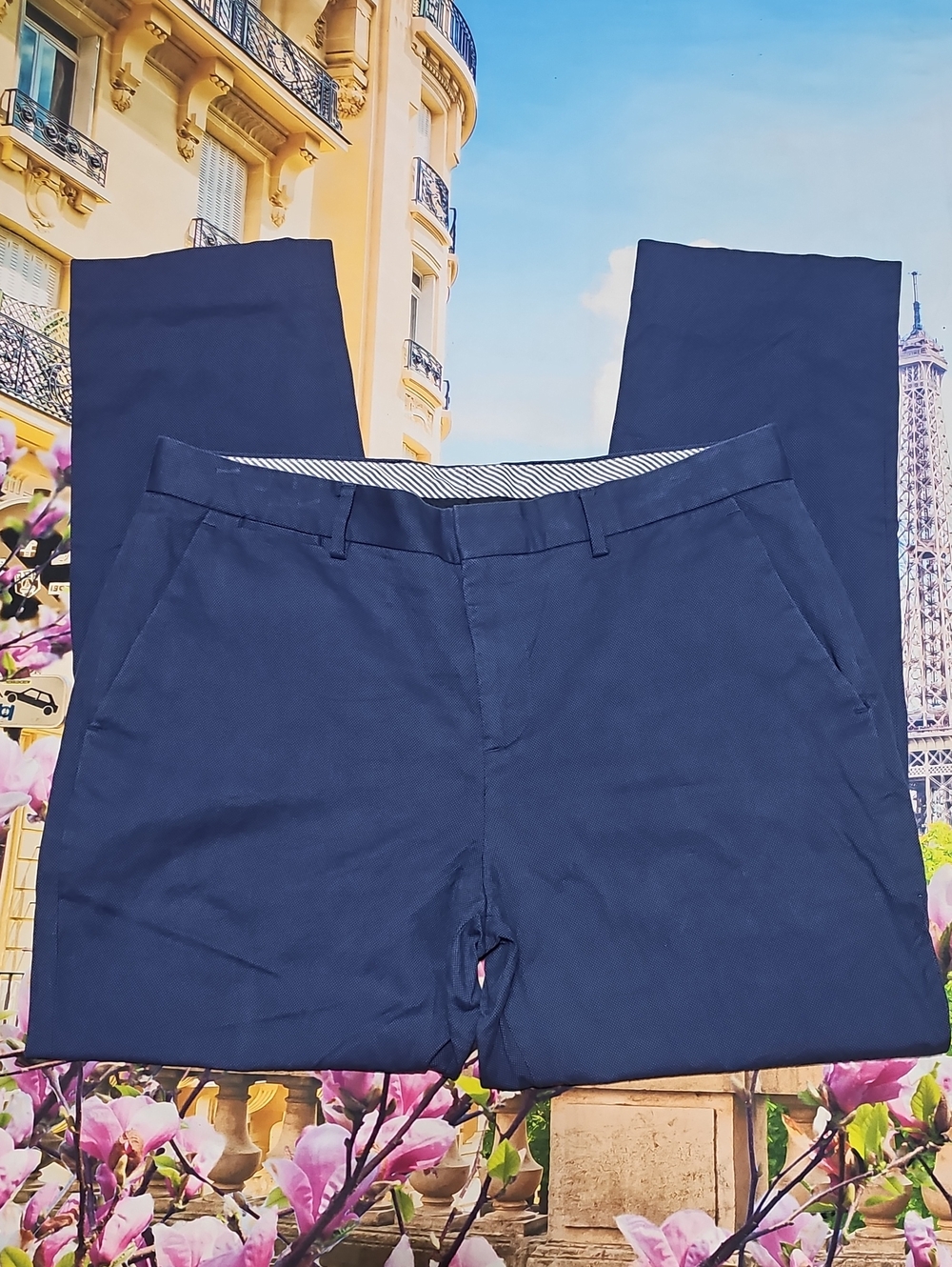 Express Navy Blue Slim Stretch Dress Pants Size 33